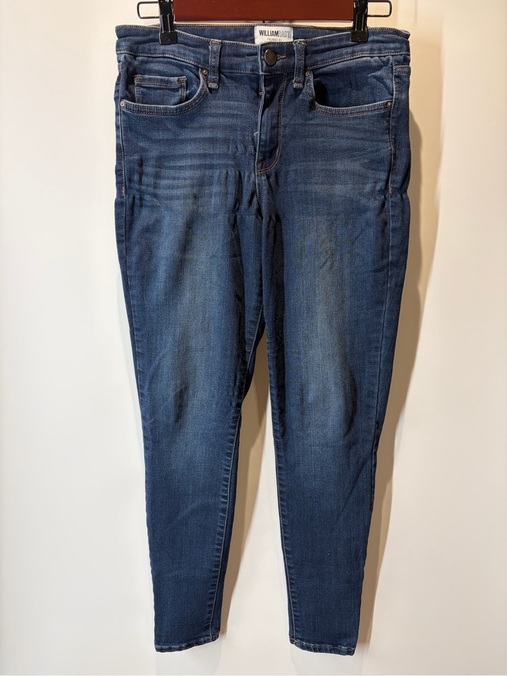 William Rast Women's Straight Leg Dark Blue Denim Jeans